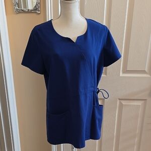 Jockey Women's Navy Blouse with Side Tie